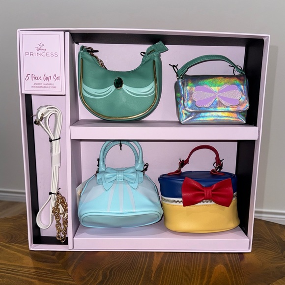 Disney Princess 5-Piece Micro Mini Set Purse Snow White Ariel Jasmine Cinderella - Picture 2 of 4
